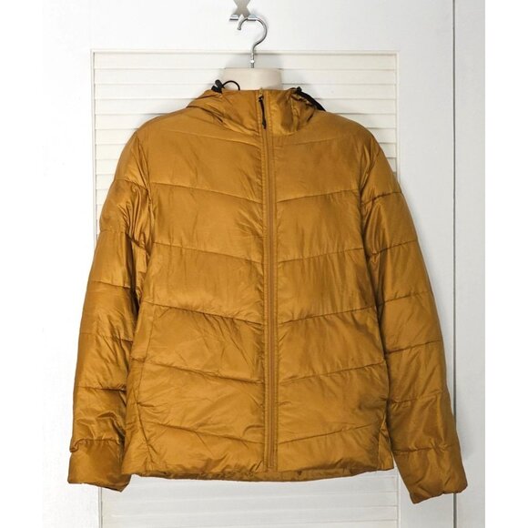 Madewell Men's Golden Brown Polyester Packable Puffer Jacket Size Medium 1754 - Picture 2 of 12